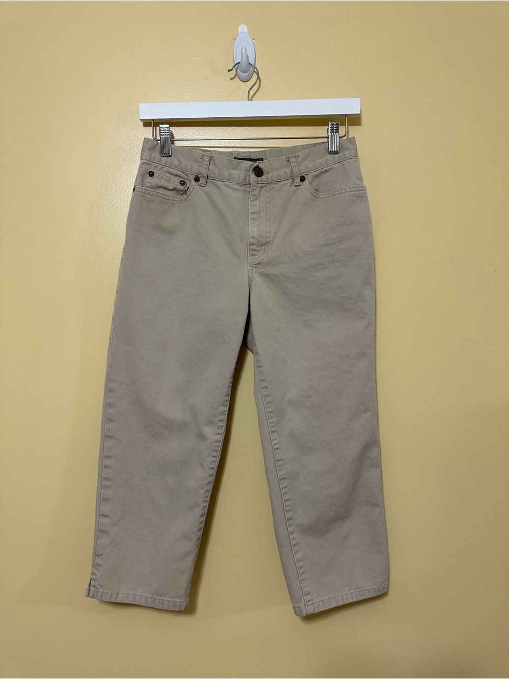 Lauren Ralph Lauren Mid-rise Straight Cropped Jeans Women 2 Light Beige